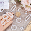 CRASPIRE 60Pcs 4 Style Silicone Pendant SIL-CP0001-08-3