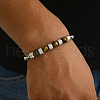 Natural Tiger Eye Round Beaded Bracelets UD5541-3