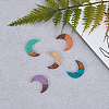 Transparent Resin & Walnut Wood Pendants RESI-CJ0001-79-5