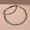Rondelle Glass Seed Beaded Stretch Multi-Layered Waist Belly Chains for Bikini FS-WGAC619-03-1
