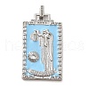 Brass Micro Pave Cubic Zirconia Pendants with Enamel KK-H458-01P-12-1