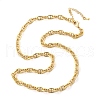 Brass Oval Link Chain Necklaces for Women Men NJEW-F337-05G-2