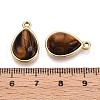 Natural Tiger Eye Teardrop Pendants STAS-N109-210B-G-3