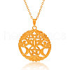 Stainless Steel Triple Moon Pendant Necklaces for Women MU4206-2-2