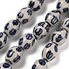 Handmade Blue and White Porcelain Beads PORC-I027-16B-2