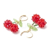 Acrylic Glass Cherry Leverback Earrings EJEW-MZ00444-4