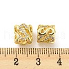 Brass Micro Pave Cubic Zirconia European Beads KK-H452-10G-3