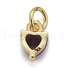 Brass Micro Pave Cubic Zirconia Charms KK-P192-08-G03-2