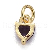 Brass Micro Pave Cubic Zirconia Charms KK-P192-08-G03-2