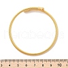 PVD Vacuum Plating 304 Stainless Steel Open Cuff Bangle with Oval Beaded BJEW-C031-01G-4