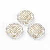 Plating Transparent Acrylic Beads PACR-Q115-46-1