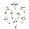 40Pcs 8 Styles Acrylic Imitation Pearl & Alloy Charms PALLOY-CJ0002-67-7