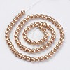 Eco-Friendly Dyed Glass Pearl Beads Strands HY-A008-6mm-RB045-2