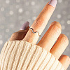 Wave Shaped Brass Micro Pave Clear Cubic Zirconia Finger Rings FS-WG385C2-05-3