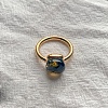 Square 304 Stainless Steel with Glass Finger Rings FS-WG8AAFA-30-1