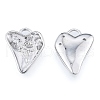 Brass Micro Pave Clear Cubic Zirconia Pendants KK-N216-579P-1