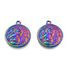 Ion Plating(IP) 201 Stainless Steel Pendants STAS-N098-200M-3