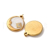 304 Stainless Steel Enamel Pendants STAS-U061-03G-2