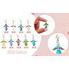 Angel Glass & Alloy Pendant Decoration HJEW-TAC0055-18