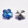 Faceted Glass Rhinestone Charms RGLA-F055-12x12-001BB-2