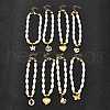 304 Stainless Steel Charm Bracelets for Women BJEW-C098-14G-2