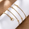PVD Vacuum Plating 304 Stainless Steel Round Snake Chain Necklaces STAS-A051-08G-4