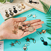  20Pcs 10 Style Zinc Alloy Zipper Puller FIND-TA0002-87-5