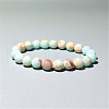Synthetic Shoushan Stone Beaded Stretch Bracelets WGEA678-02-1