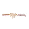 Faceted Bicone Glass with Round Glass Seed Beads Braided Bead Bracelets BJEW-MZ00164-05-2