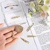 Beebeecraft 6Pcs Brass Fold Over Clasps ZIRC-BBC0002-70G-3