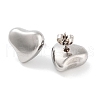 Non-Tarnish Heart 316 Surgical Stainless Steel Stud Earrings for Women EJEW-Z050-22P-1