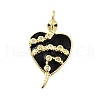 Brass Micro Pave Cubic Zirconia Pendants KK-S523-15G-2