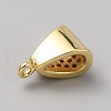 Brass Micro Pave Cubic Zirconia Tube Bails PHAR-WH0148-148G-2