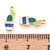 304 Stainless Steel Enamel Charms STAS-T065-62G-01-3