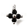 Brass Micro Pave Cubic Zirconia Pendants KK-D356-07F-P-1