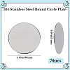 Beebeecraft 304 Stainless Steel Stamping Blank Tag Cabochons STAS-BBC0005-61A-2
