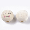 Natural Wood European Beads X3-WOOD-S055-17-2