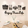 Elecrelive 2Set 7Pcs 3D Tableware Theme Acrylic Self-adhesion Mirror Wall Stickers DIY-EL0001-02-5