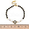 304 Stainless Steel Beaded Bracelets for Women BJEW-Z099-01G-5