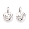 Brass Micro Pave Cubic Zirconia Charms KK-N257-67P-1