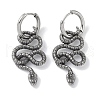 316 Surgical Stainless Steel Snake Hoop Earrings for Women EJEW-P274-14A-AS-1