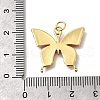 October Breast Cancer Pink Awareness Ribbon Brass Enamel Pendants KK-S517-04B-G-3