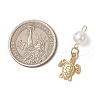 Alloy & 304 Stainless Steel ABS Plastic Imitation Pearl  Pendants PALLOY-JF03878-2