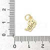 Brass Micro Pave Cubic Zirconia Charms ZIRC-I356-15G-03-3