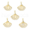 Rack Plating Brass Pave Cubic Zirconia with Cat Eye Pendants KK-G464-13LG-4