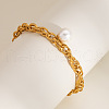 Stainless Steel Initation Pearl Round Bead Charm Bracelets BT3427-2