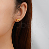 Stylish Stainless Steel Butterfly Stud Earrings JV8585-1
