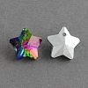 Star Electroplated Glass Pendants EGLA-R084-04-1