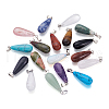 Kissitty 18Pcs 18 Style Natural & Synthetic Gemstone Pendants G-KS0001-13-2