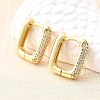Brass Micro Pave Clear Cubic Zirconia Hoop Earrings EJEW-Z121-10G-2